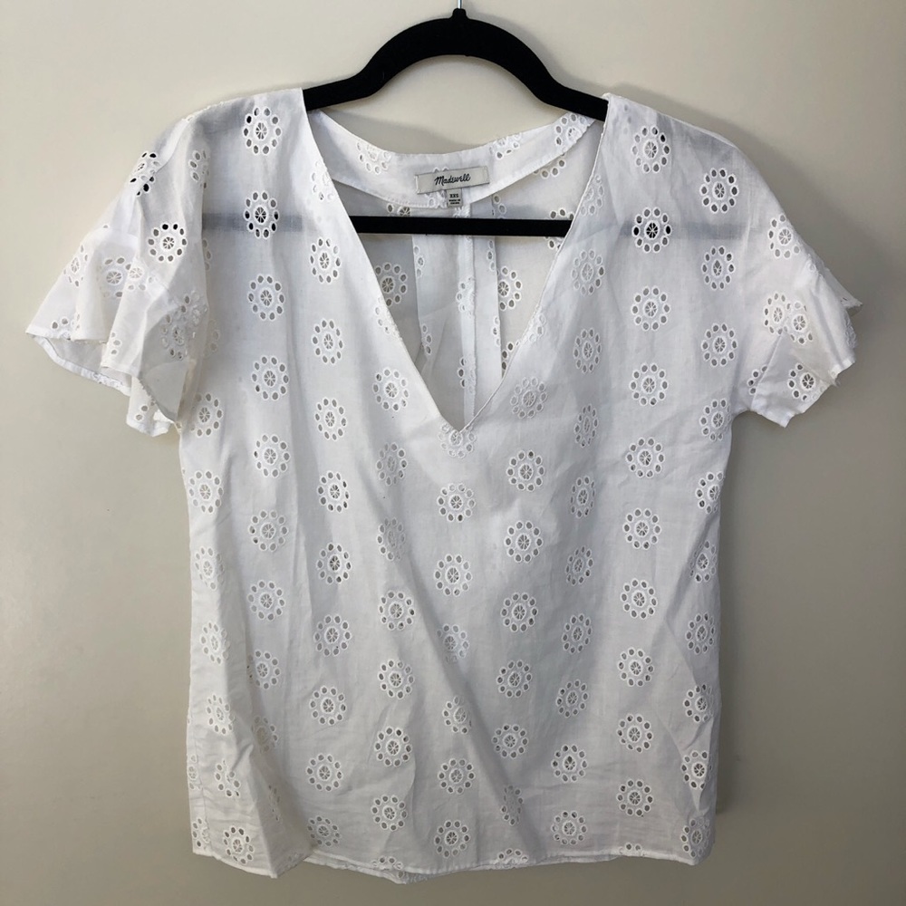 Madewell flower blouse